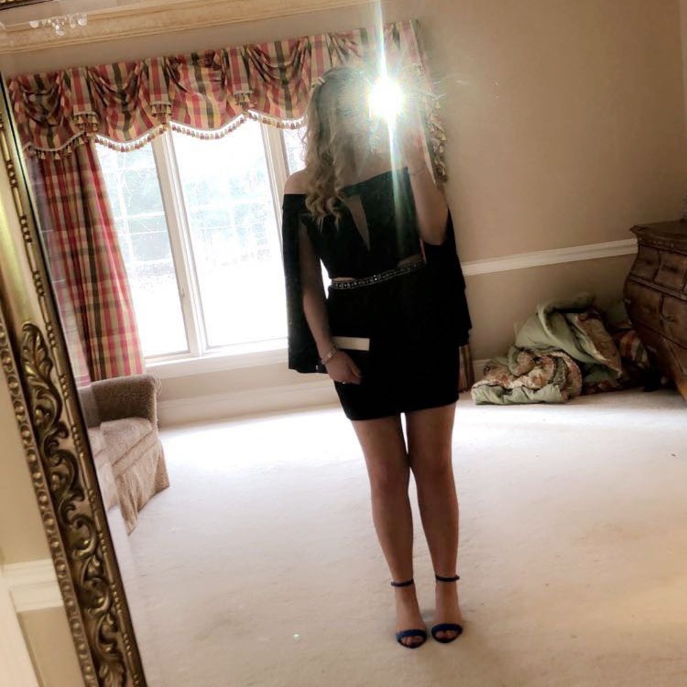 Black mini dress